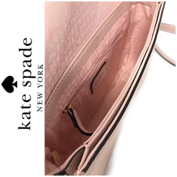 NWT Kate Spade Leather jeweled crossbody blush - Picture 5 of 7